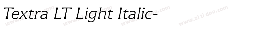 Textra LT Light Italic字体转换